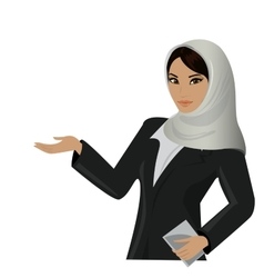 Asian Business Woman Pointing To Business Trends