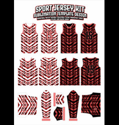 Chevron Red Gradient Jersey Apparel Sports Wear