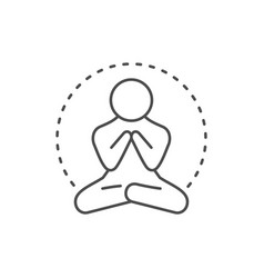 Meditation Process Line Outline Icon