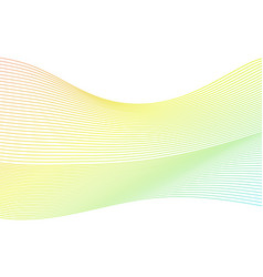 Abstract Wave Pattern Yellow Orange Green Blue