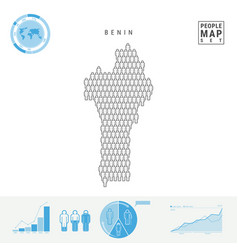 Benin People Icon Map Stylized Silhouette