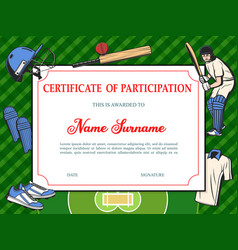 Certificate Participation Baseball Sport