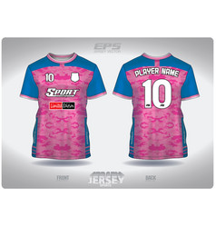 Eps Jersey Sports Shirt Pink Camouflage With Blue