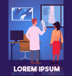 Banner Or Poster With Patient And Doctor