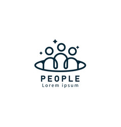 Creative Three People Icon Stock