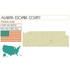 Map Of Escambia County In Alabama Usa