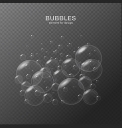 White Water Bubbles On Transparent Background