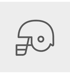 Football Helmet Thin Lien Icon