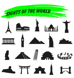 World Famous Buildings Abstract Silhouettes