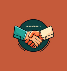 Handshake Retro Style Icon Strong Male