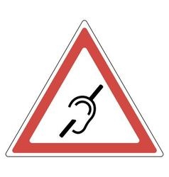 Hearing Loss Road Sign