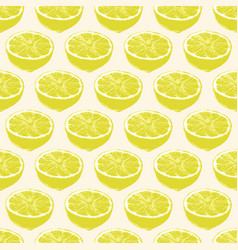 Summer Lemon Wedges Seamless Pattern