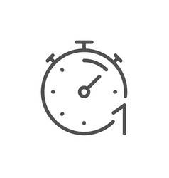 Timer 1 Minute Line Icon Stopwatch Time Sign