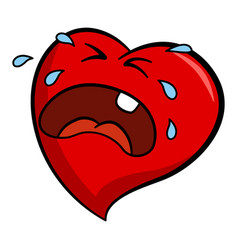 Cartoon Crying Heart Emotions Faces