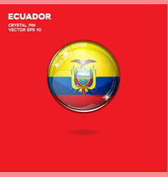 Ecuador Flag 3d Buttons