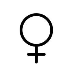 Female Gender Symbol Editable Stroke Isolated