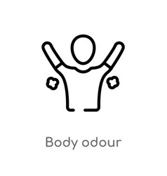 Outline Body Odour Icon Isolated Black Simple