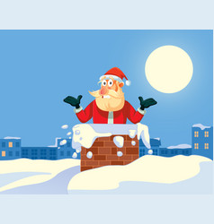 Santa Claus Stuck In A Chimney On Christmas Funny