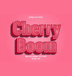 Cherry Boom Editable Text Effect Cartoon Style