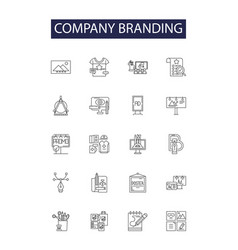 Company Branding Line Icons And Signs