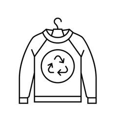 Sustainable Fashion Green Living Line Icon