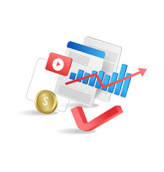 Flat Isometric 3d Investment Business Data Analyst