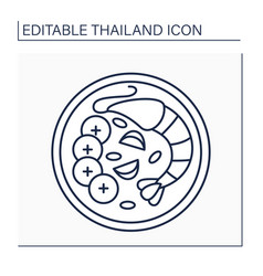 Tom Yum Goong Line Icon