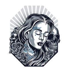 Chicano Tattoo Vintage Template