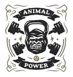 Head Gorilla Weight Shirt Design