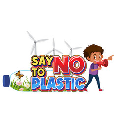 Say No To Plastic Typography Design