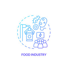 2d Food Industry Gradient Icon Concept