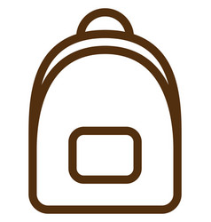 Brown School Bag On A White Background