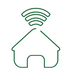 Green Home Network Line Iconsvg