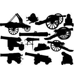 Old artillery cannon Royalty Free Vector Image