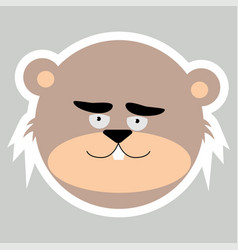 A Sticker With Beaver Face Beaver