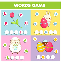 Easter Theme Word Game For Kids And Toddlers