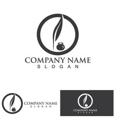 Feather Pen Logo Template