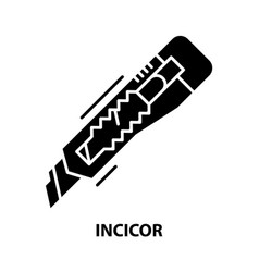 Incicor Icon Black Sign With Editable