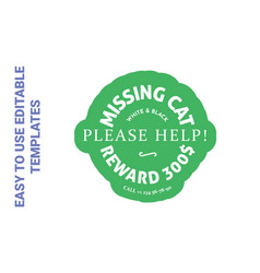 Missing Cat Sticker Design