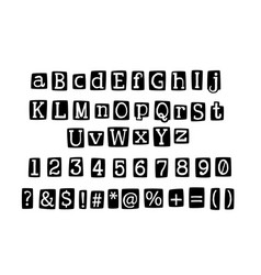 Retro Criminal Anonymous Maniac Alphabet Letters