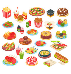 Fast Food Isometric Set