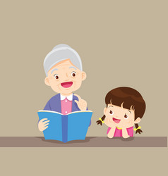 Grandparents With Grandchildren Reading