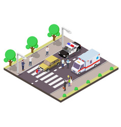 Pedestrian And Car Accident 3d