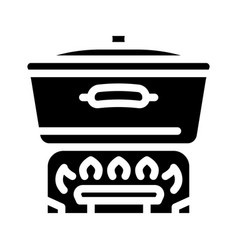 Fire Pot Cooking Glyph Icon