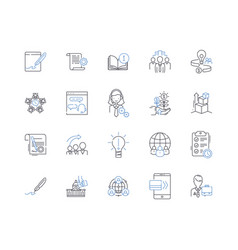 Fund Management Z Line Icons Collection