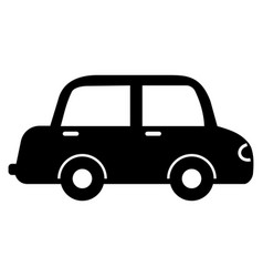 Silhouette Of A Small Car On White