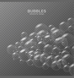 White Water Bubbles On Transparent Background