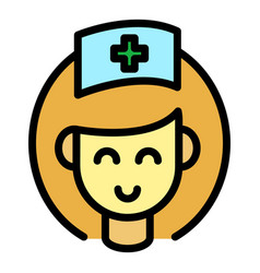 Family Doctor Icon Color Outline