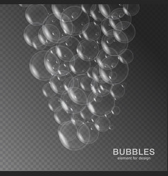 White Water Bubbles On Transparent Background