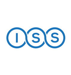 Iss Letter Logo Design On White Background